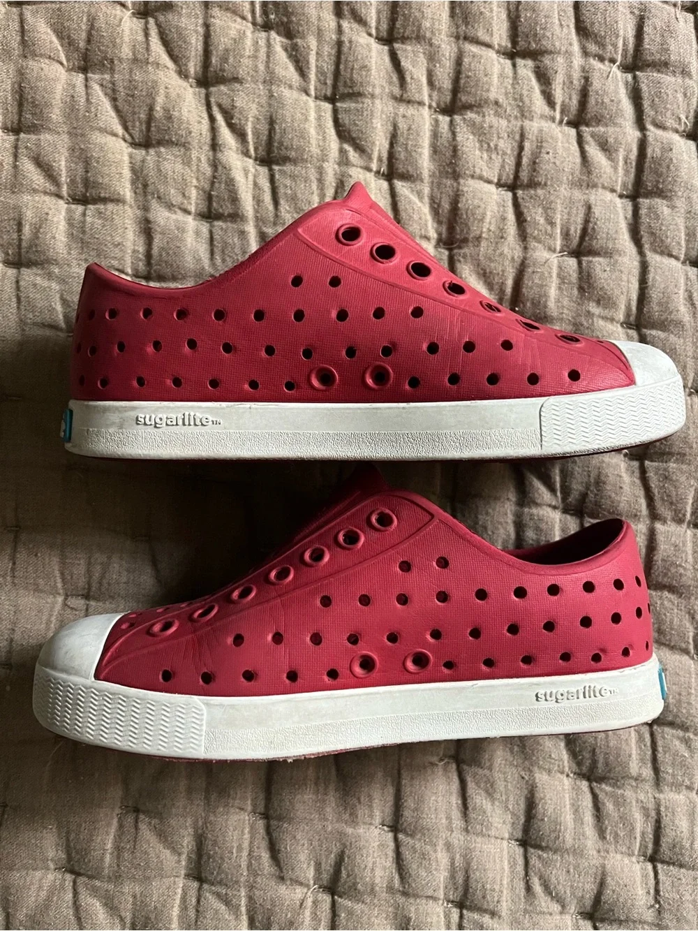 Native Shoes Kids Red Slip-On Perforated Sneakers